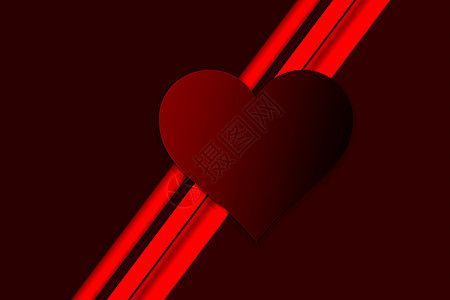 情人节背景与红色心形作为爱概念 庆典 美丽 浪漫图片