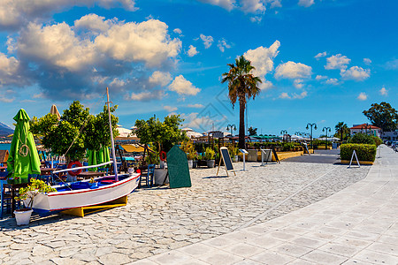 Lixouri是希腊第二大城市Kefalonia 希腊爱奥尼安州Cefalonia岛Lixouri市和港口 镇 爱奥尼亚人图片