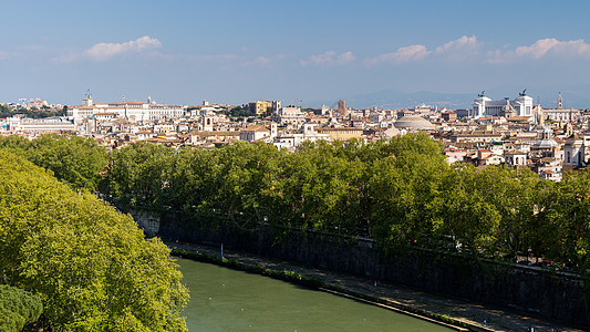 罗马历史中心与古典历史建筑的景象 意大利 意大利 圆顶 全景图片