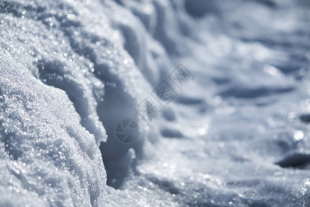 冬天自然细节在乡下 融化的雪面图片