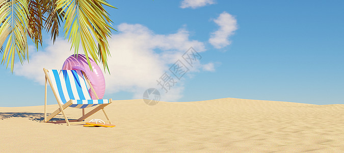 在沙滩上用漂浮的和翻滚的浮吊起来 在棕榈树荫下的沙地上图片