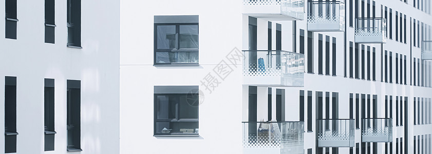 新建公寓楼 建筑和住宅房地产 窗户 商业 建筑学图片