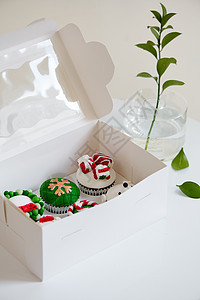 传统红色绿色装饰符号元素中的季节性节日节庆圣诞节圣诞小甜点蛋糕 季节性的 快活的图片