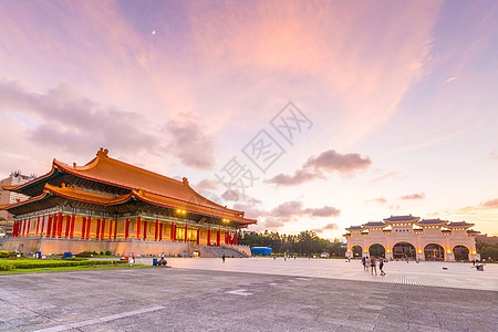 台北市全国清介石纪念堂大门主门 美丽的 假期 游客图片