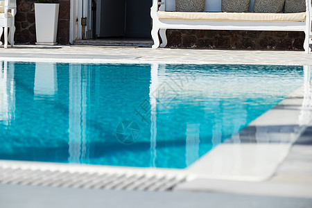 私人游泳池和太阳晒日光浴者 酒店 美丽的 奢华 甲板图片