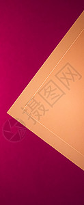 空白A4纸 粉红背景的棕褐色作为办公文文具平板 豪华品牌平铺牌和模型品牌设计 假期 生态图片