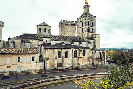 法国古老的阿维尼翁镇教皇宫 纪念碑 建筑学 历史的图片
