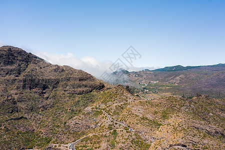 山景 特内里费岛山区的道路 西班牙加那利群岛 爬坡道 街道图片