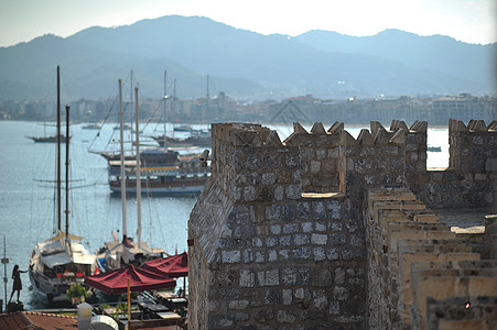 Marmaris 土耳其Marmaris城堡在Marmaris镇内观 Marmaris城堡是土耳其的大众旅游景点图片