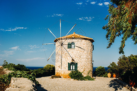 传统的希腊老厂 Zakynthos 希腊岛图片