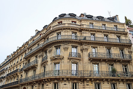 法国巴黎建筑 传统公寓楼的法卡迪斯 Facades 老的 旅行图片