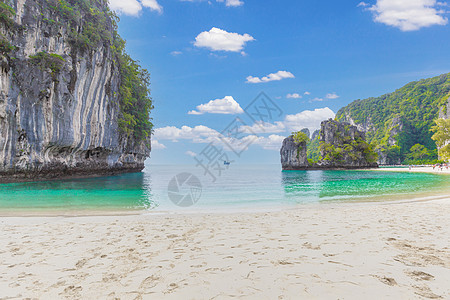 泰国Koh Hong岛热带热带海滩 旅行 异国情调图片