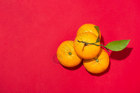 月球中国新年的橙色 Tet假日概念 红色的 繁荣图片