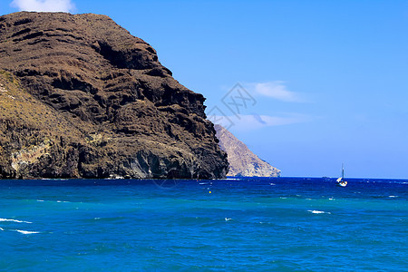 阿尔梅里亚Las Negras海滩美丽的海景 海岸 卡波图片