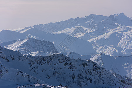 寒冬美丽的山地风景 森林 运动 瑞士人 法国 滑雪图片