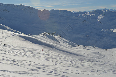 冬季山脉的广度景色 云 法国 天空 圣诞节 冰图片