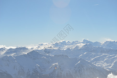 冬季山脉的广度景色 冰 滑雪 远足 圣诞节 假期 早晨图片