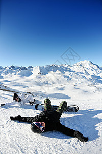 冬季的喜乐 滑雪 放松 蓝色的 木板 天空 乐趣 女性图片