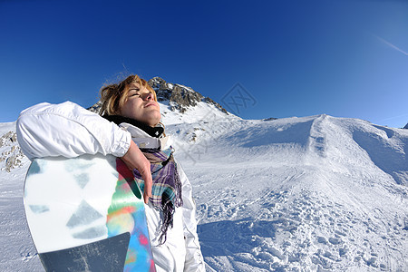 冬季的喜乐 年轻的 寒冷的 天空 运动 放松 滑雪 蓝色的图片
