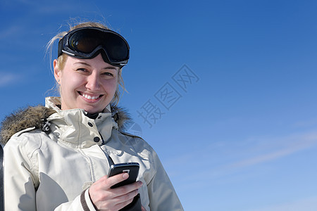 冬季妇女滑雪 女性 美丽 训练 女孩 山图片