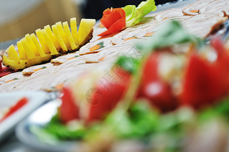 自助自助餐食品 酒店 餐饮 盘子 庆典 婚礼 蔬菜图片