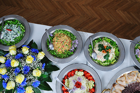 自助自助餐食品 餐厅 派对 肉 托盘 婚礼 服务图片