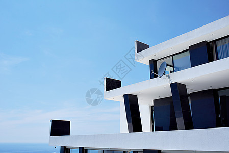现代房屋 黄昏 奢华 户外 阳台 娱乐 家 建筑学图片