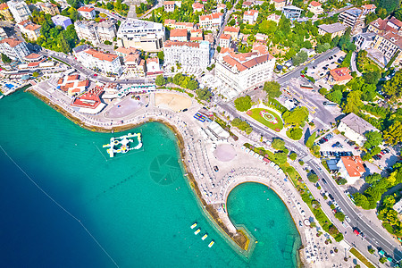 Opatija海滩 海滩和海边空中观察图片