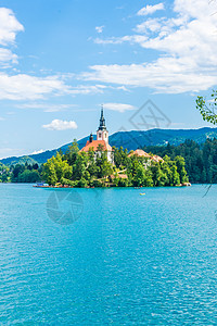 斯洛文尼亚布莱德湖 自然 旅行 建筑 塔 特里格拉夫 游客图片