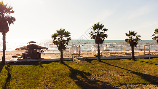 阿尔巴尼亚亚得里亚海的美丽海滩 渡过节日 海岸线 美丽的图片