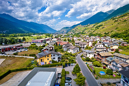 索恩德里奥省波吉里西安的空中观察村 城市 自然图片