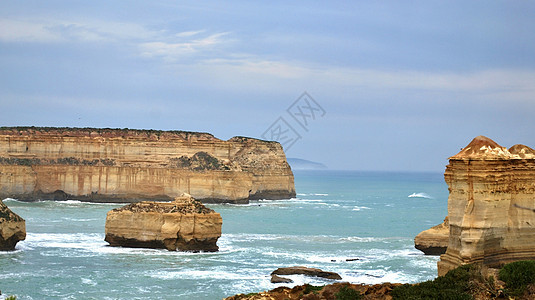 澳大利亚维多利亚州大洋路十二使徒岩的直视图 风景优美 石头图片