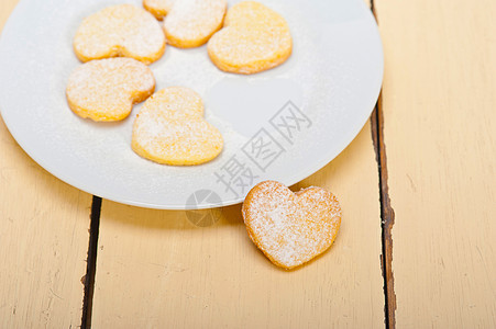 心形短面包的情人节饼干 浪漫 二月 庆典 烘烤图片