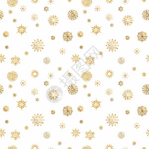 金色闪闪闪雪花的圣诞节日背景 冬天 墙纸 装饰品图片