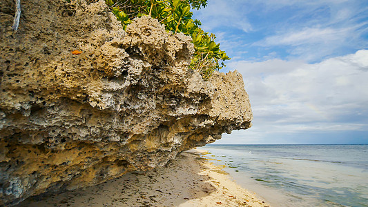 安达附近的美丽的热带热带海滩 与花岗岩岩石 菲律宾博霍尔岛 数字 自然图片