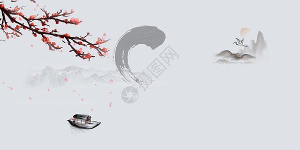 复古背景中国风水墨背景设计图片