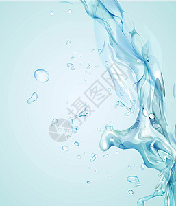 温泉背景蓝色生态水纹矢量背景设计图片