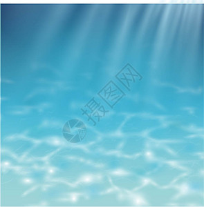 几何世界蓝色生态水纹矢量背景设计图片
