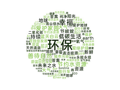 几何世界绿色环保几何状文字块设计图片