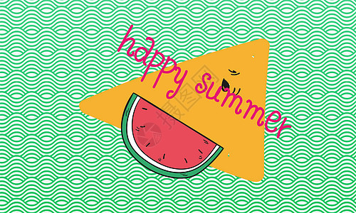 happy summer背景图片