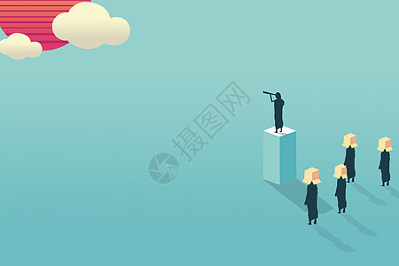 大气国潮灵感手绘扁平化商务插画