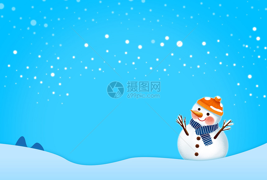 玩雪人图片