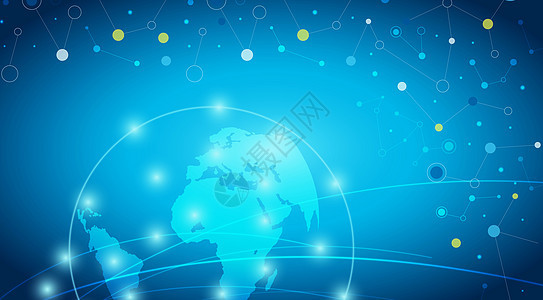 科技地球信息技术蓝色背景图片
