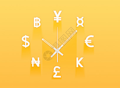 货币概念时钟图片