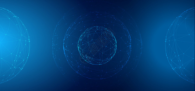 科技线条球信息技术蓝色背景高清图片