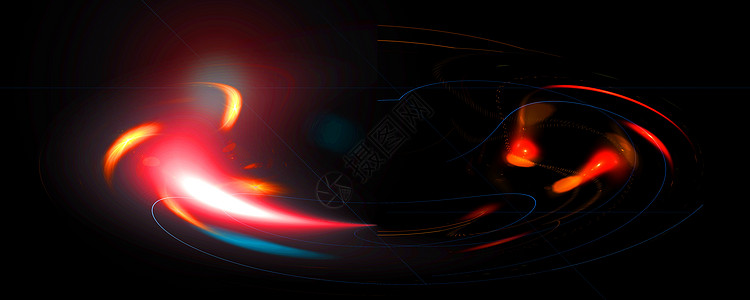 火焰灯科幻元素素材设计图片