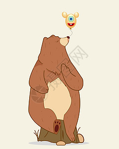 创意儿童画树袋熊插画