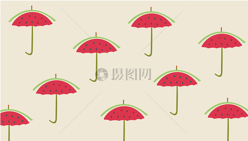 西瓜雨伞图片