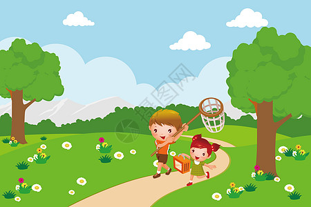 绿色的山小朋友夏令营野外郊游活动设计图片