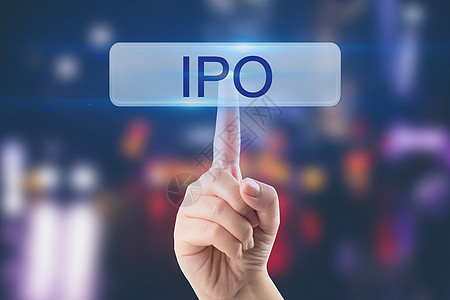 手指点击IPO首次公开募股背景图片
